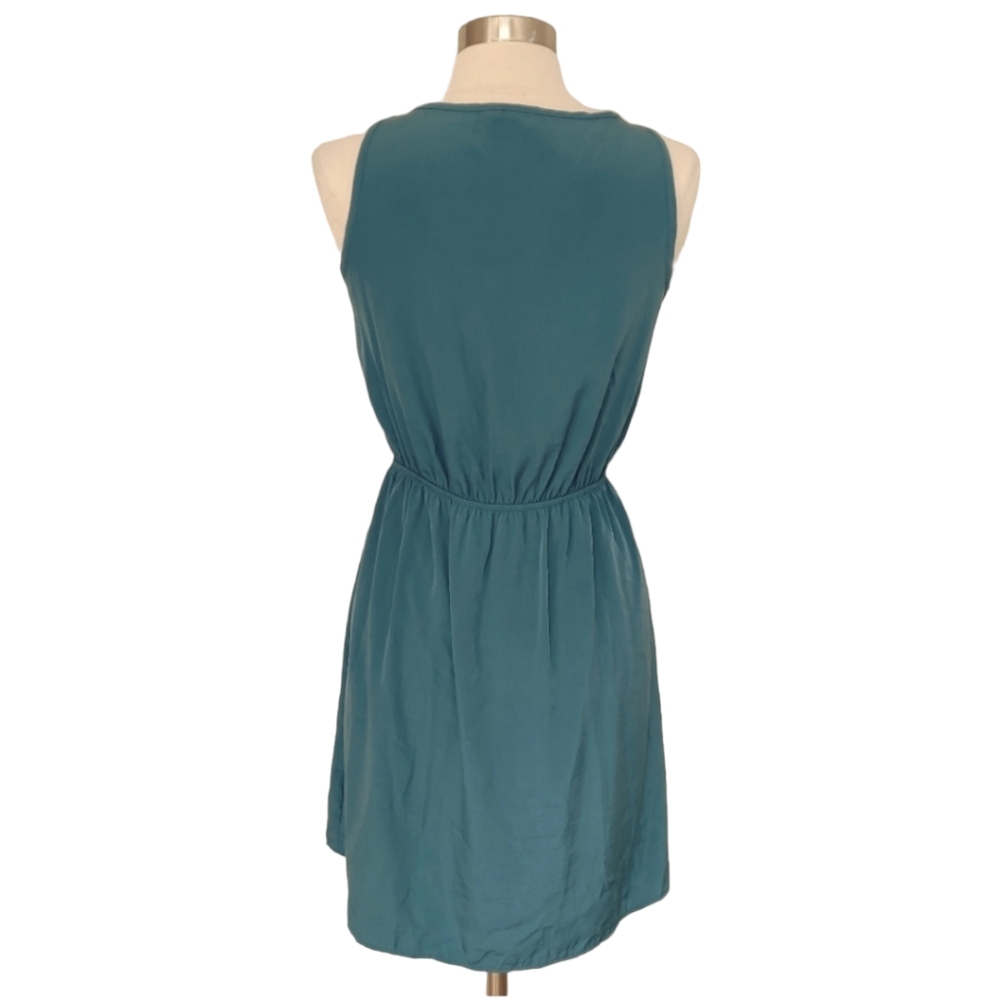 Dress Zip Front Teal Small - Picture 4 of 6